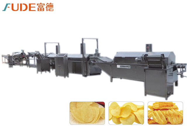 土豆片全自動(dòng)連續(xù)油炸生產(chǎn)線