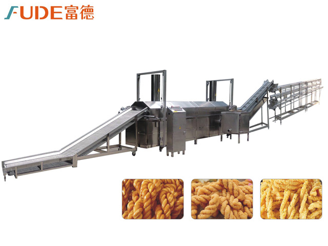 麻花全自動(dòng)連續(xù)油炸生產(chǎn)線