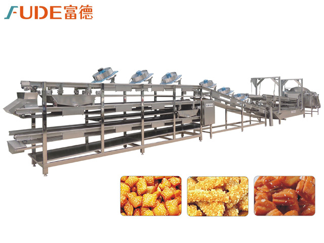蜜三刀半自動(dòng)油炸生產(chǎn)線